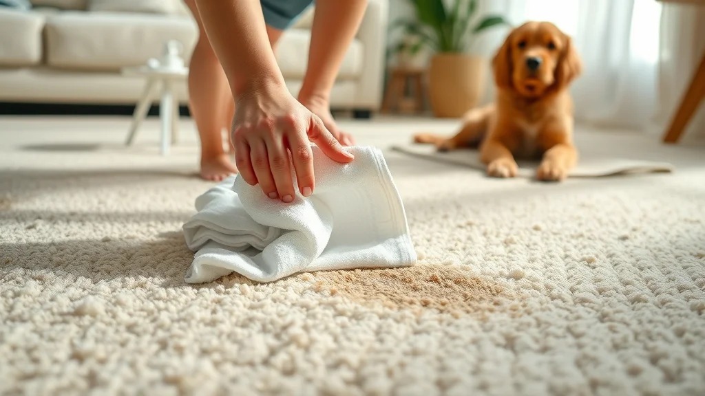blot pet stains quickly